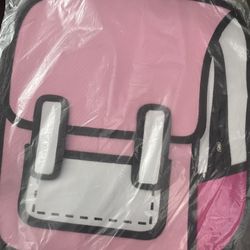 Pink Cartoonish Backpack 