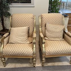 Gold French Victorian Style Chairs for Sale in Rockville MD OfferUp