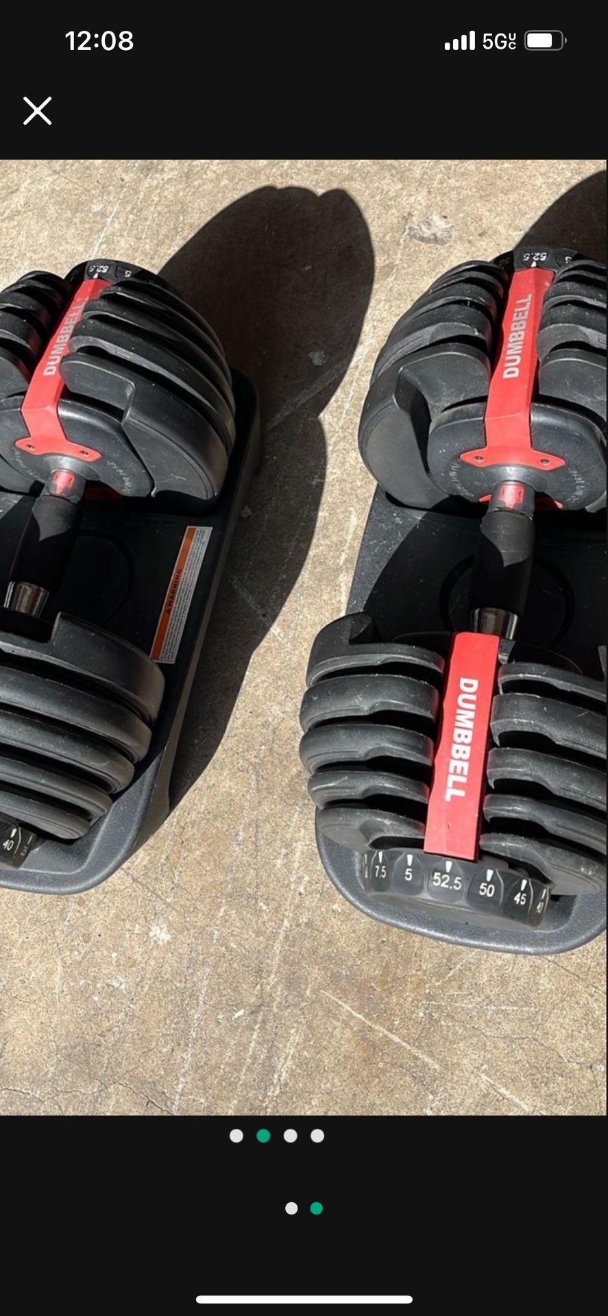 Adjustable Dumbbell 52.5lbs Each