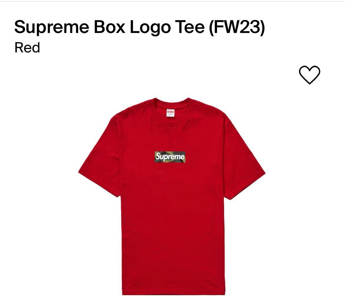 Supreme Box Logo Tee Fw23 Large