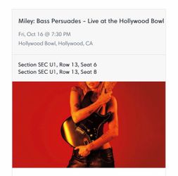 Miley Cyrus Hollywood Bowl