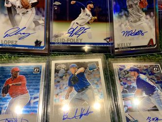 Autographed Rookie Cards Topps Chrome Donruss Optic Blue Jays Phillies Marlins Royals