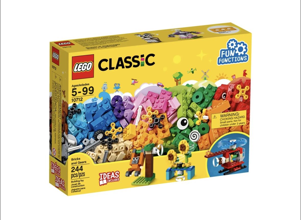 LEGO Classic Bricks and Gears Set - Multicolor New in Box NIB NWT #10712