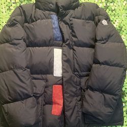 Moncler Puffer Glacier Goose Down Designer  Jacket Coat Worn As Is Holes Sz 3