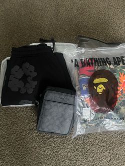 Bundle of clothes and bags