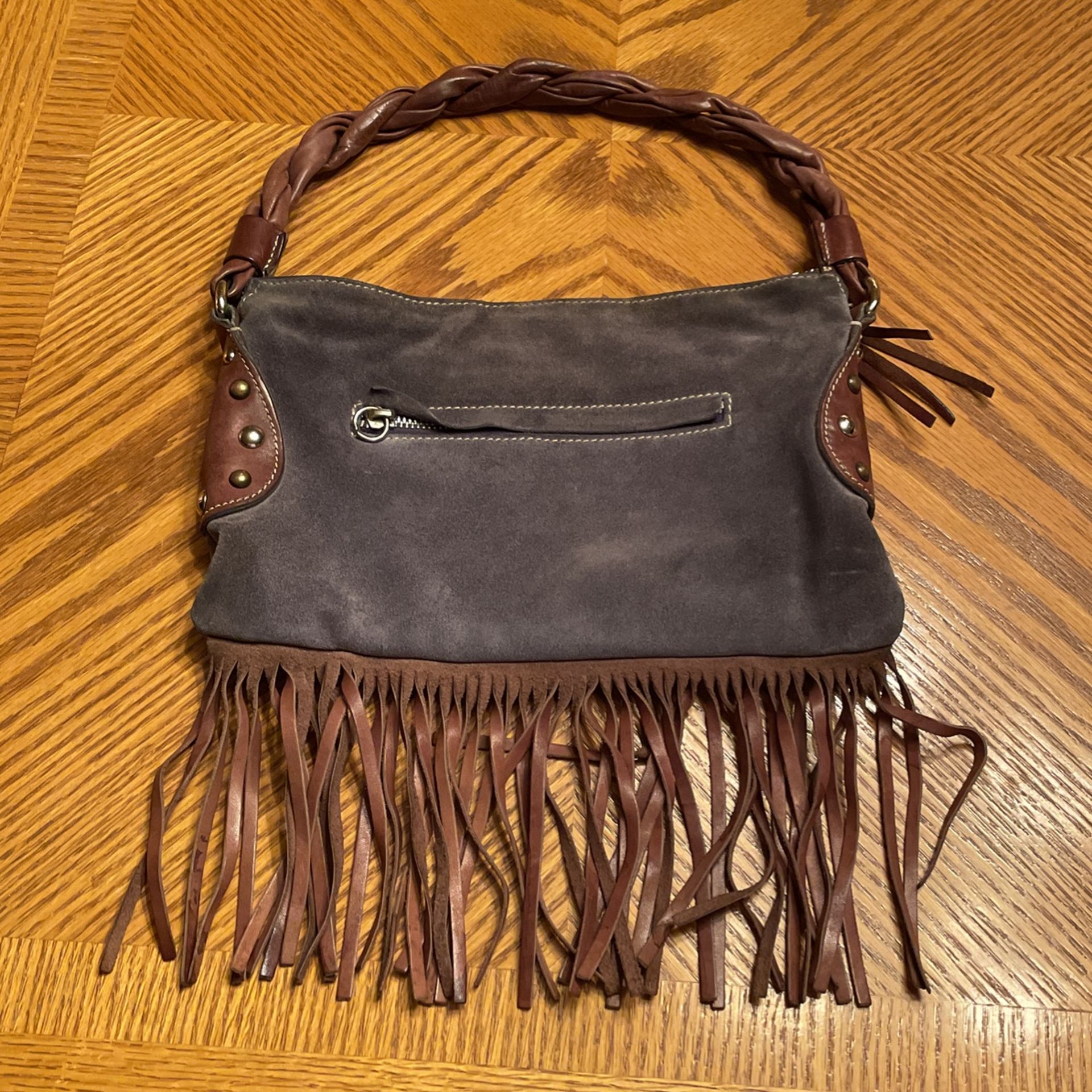 Cavalcanti Genuine Luxury Leather Fringed Boho. Made In Italy