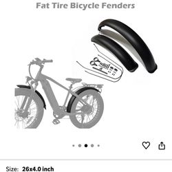 Fat Tire Bike Fenders ABS Material Bicycle Fender Set for Fat Bike Fenders (26x4.0 inch) 