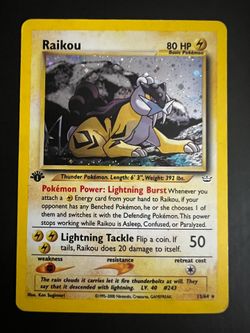 Pokemon - Raikou - 13/64 - Neo Revelation - 1st Editon Holo