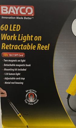 Bayco Retractable LED Light 50ft Cord