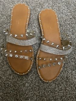 Womens bling slides