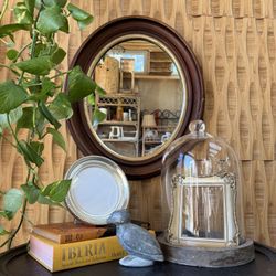Thomas O’Brien Round Picture Frame Silver Tone Modern Traditional 6 in Round Wall Gallery Portrait  