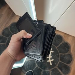 20+ Card/ ID Holders In Black Leather 