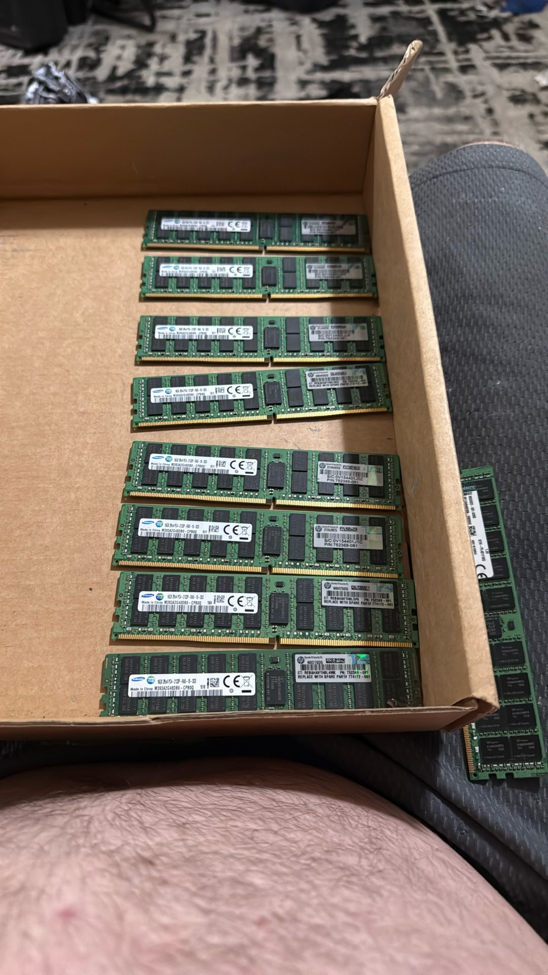 128 Gb (8x 16gb) Server Memory ECC Sticks