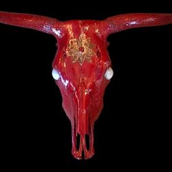 Exotic Cow Skull Lamp
