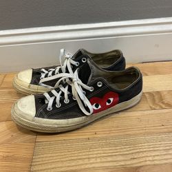 Black and red Comme des Garçons x Chuck Taylor Converse #streetwear #vintage