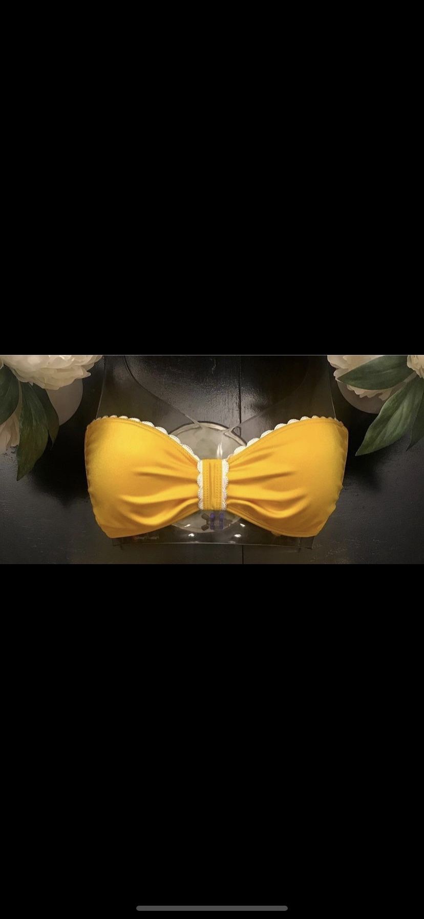 Bandeau Bikini Top And Blue Bottom 