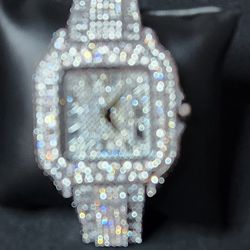 Iced Out Watch Luxury Time Piece Fully Bussdown 