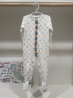 Paul Smith Baby Doodle Print Footed Onesie (18M) - Like New