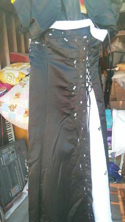 Black and white prom dress