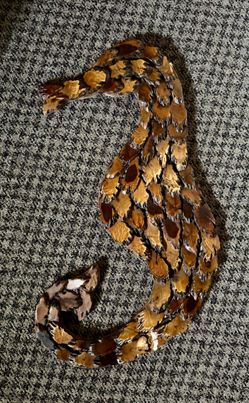 Handcrafted wood Seahorse Wall Art