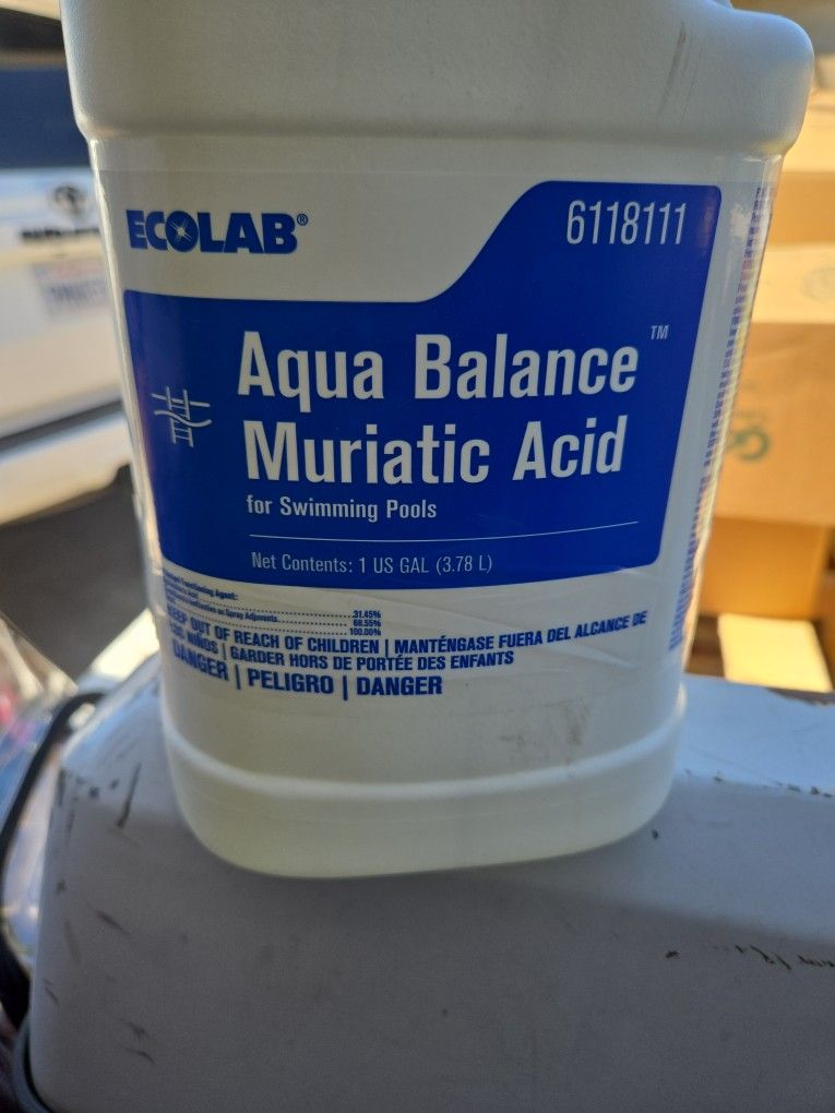 Aqua Balance Muriatic Avicid 4 Gallo Case Brand New...