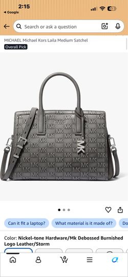 Authentic MK Grey Embossed handbag