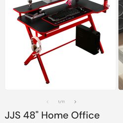 Like NEW Black And Red Gaming Desk