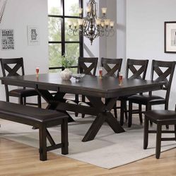 Kelly Dining Room Set With 4 Or 6 Chairs And Bench Starting At $599