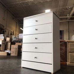 5 Drawers Dresser White $139