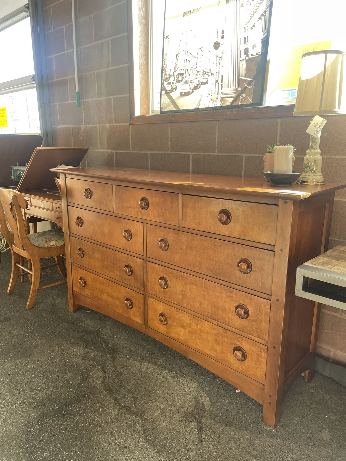 Nine Drawer Lowboy Dresser