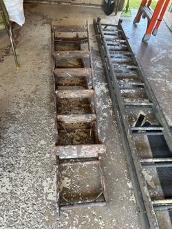 Antique wood ladders