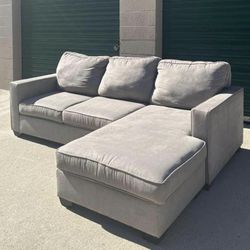 Gray Modern Reversible Sectional Sofa