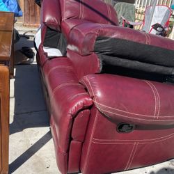 Leather Sofa/Recliner