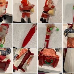 VINTAGE SANTA CLAUS  LOT