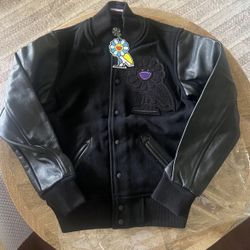Brand New Takashi Murakami x OVO Varsity Stadium Jacket (2018 Limited) Small