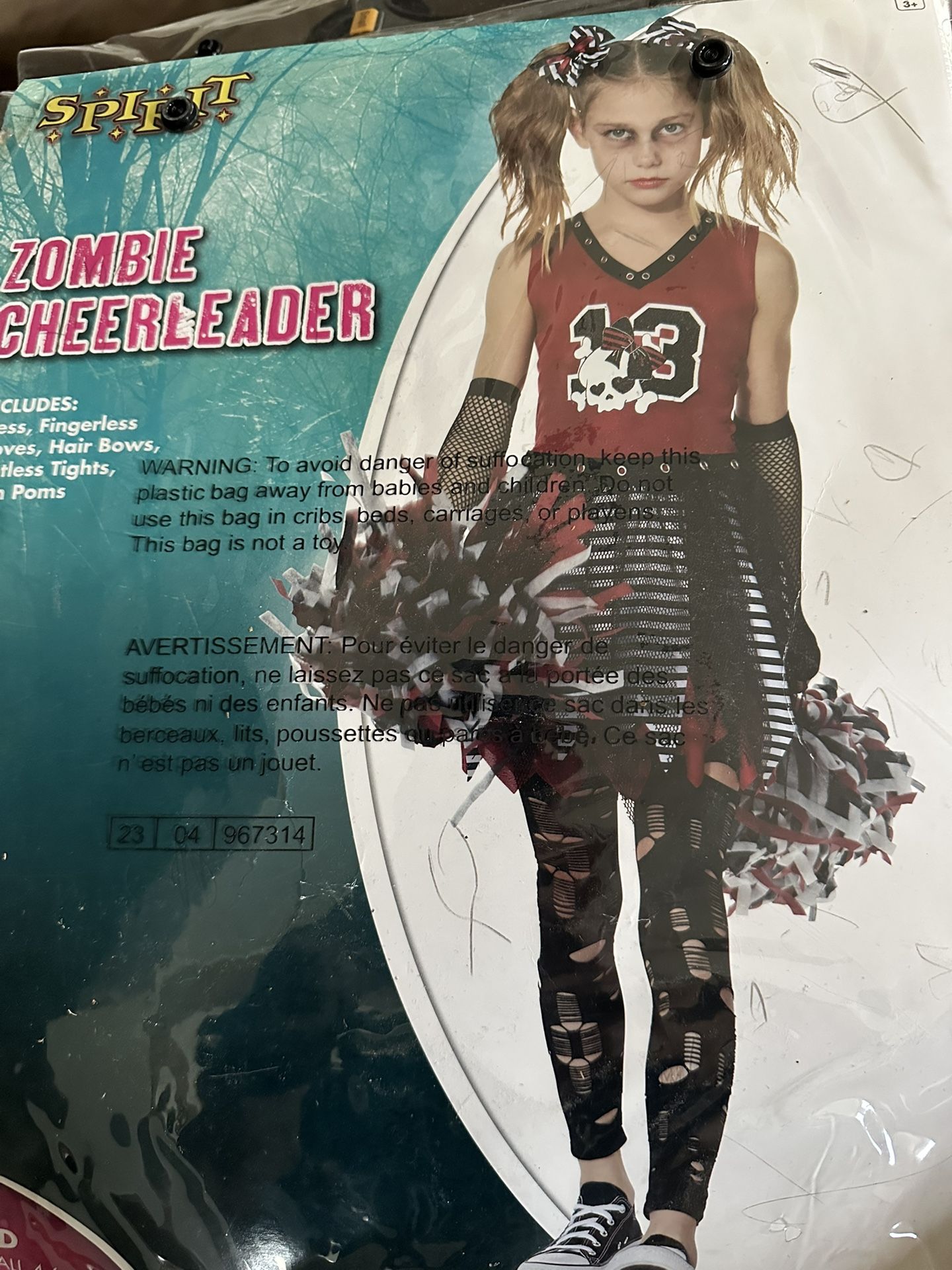 Zombie Cheerleader girls 4-6