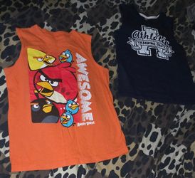 Young boys two no sleeve T-shirts size 8