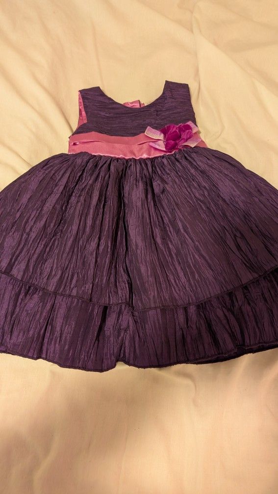 Purple & Pink Baby Dress Size 12 Months