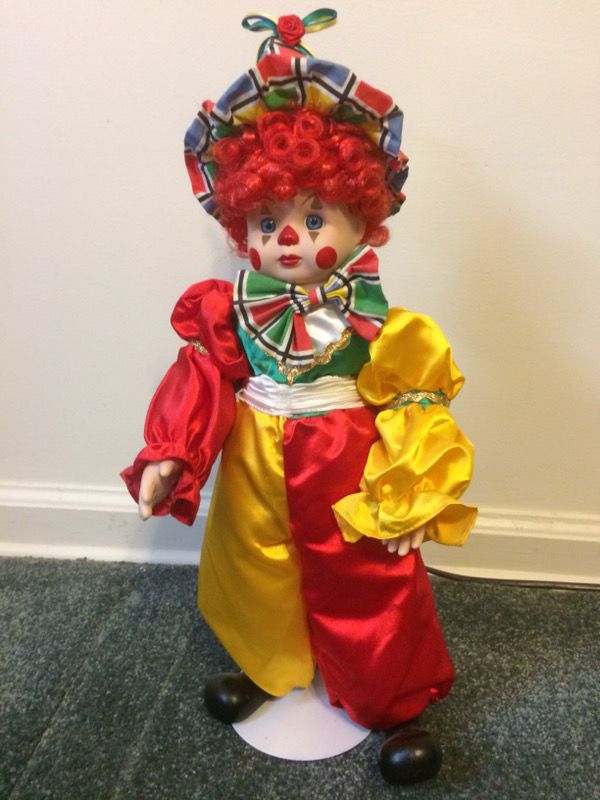 Porcelain clown doll