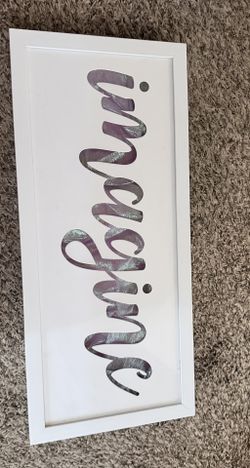Imagine Wall Decor Frame For Girls Room