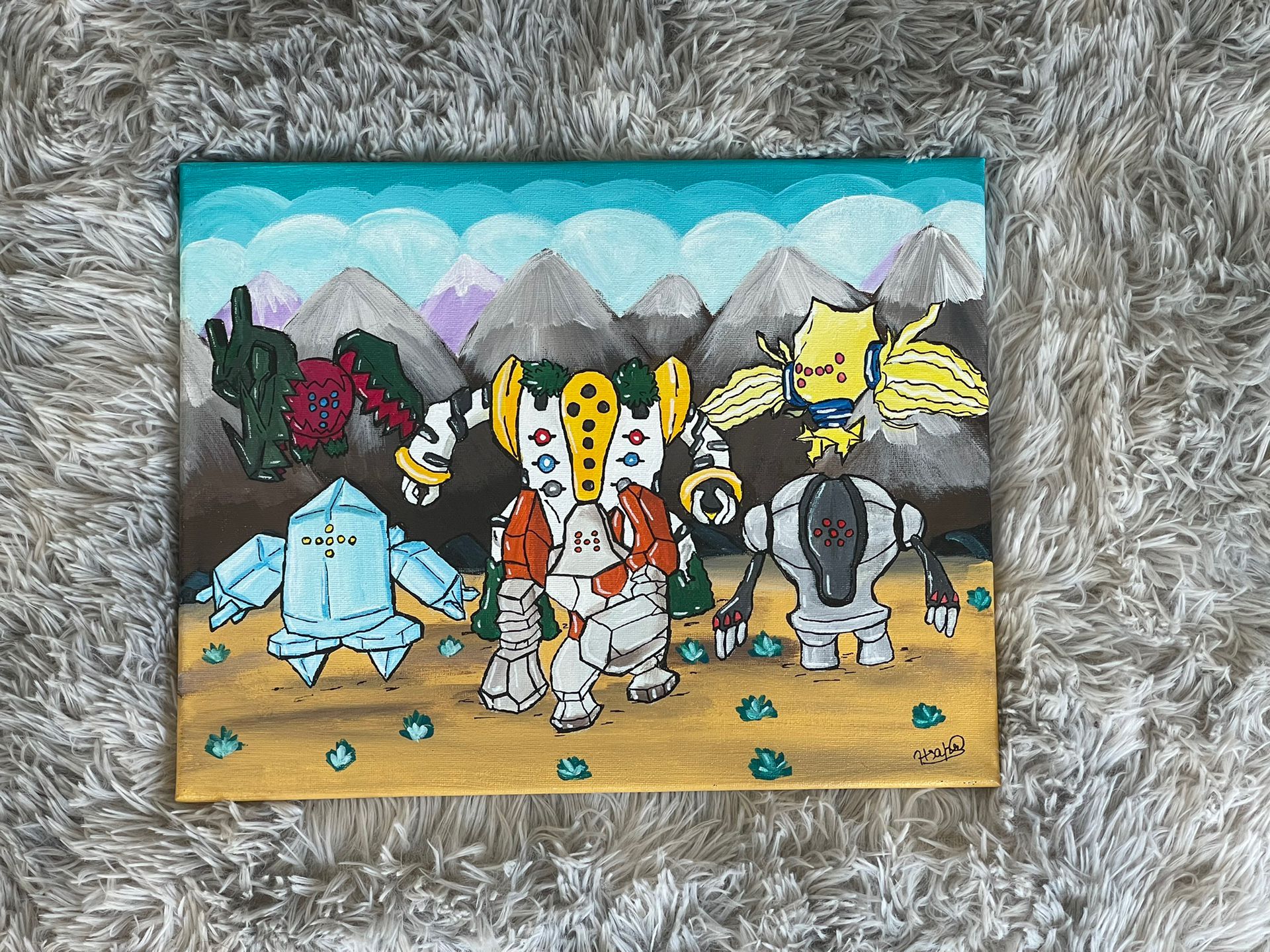 Regigigas, Regice, Registeel, Regirock, Regidrago and Regieleki Painting