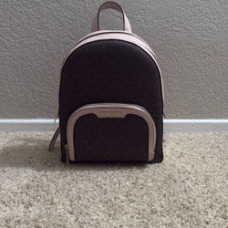 Michael kors Jaycee Medium Backpack Brown/pink Signature Color 