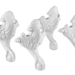 Kohler Iron Works Historic Ball and Claw Feet in White (Set of 4)

