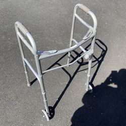 Adjustable Folding Walker with Wheels