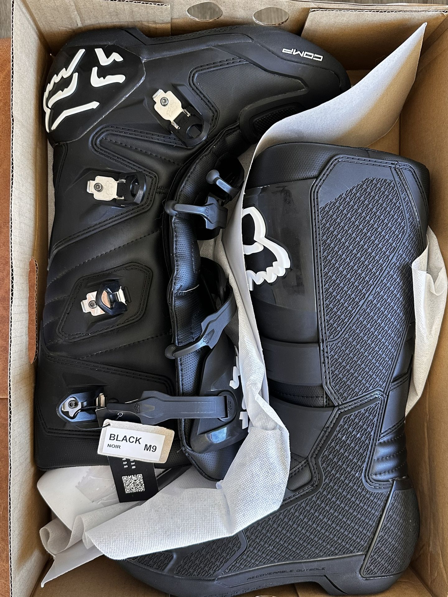 Fox Racing Boots Sz 9 Black