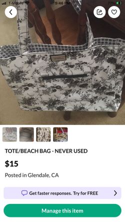 BEACH TOTE - NEVER USED