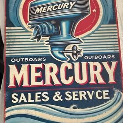 Mercury Outboards Vintage Style Sign 