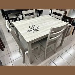 5 Pc Gray Color Dining Table Set