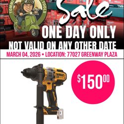 ONE DAY ONLY: DeWALT 20V MAX Hammer Drill with FLEXVOLT Advantage™ (Tool-Only)