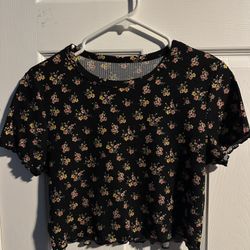 Floral Cropped Tee